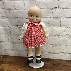Jesco Kewpie 1997 VTG Be Mine Valentine Doll Red Gingham Dress Sweater Shoes Box